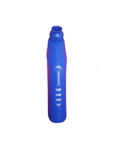 Toilet Cleaner Liquid Bottle - 250ml Capacity, Blue Plastic, Screw Cap Sealing, Oval Shape, Includes Nozzle Inner & Cap