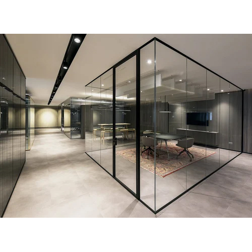 Aluminum Glass Office Partition - Artwork: Handmade