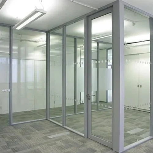 Frameless Glass Partition - Toughened Glass, Transparent Color | Durable, Customizable For Any Space, Minimalist Design