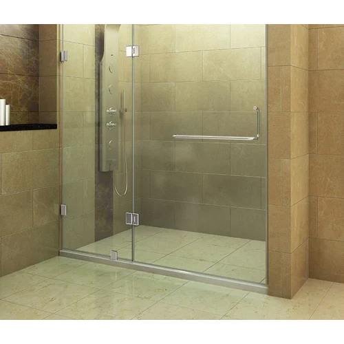 Frameless Glass Partition - Toughened Glass, Transparent Color | Durable, Customizable For Any Space, Minimalist Design