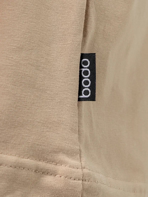 Long-slieeve 7-260u - 92% Cotton 8% Lycra, Beige Color, Oversized Fit, Long Sleeves, Crew Neck, Soft Fabric, Stylish Design, Easy Care