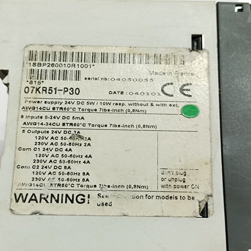 Abb 07kr51-p30 (1sbp260010r1001) Plc Module