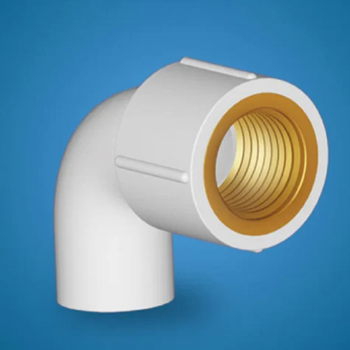 व्हाइट Upvc फीमेल ब्रास थ्रेडेड एल्बो