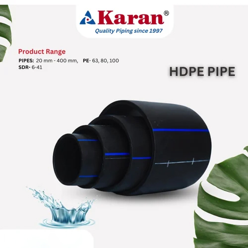 ब्लैक 50 एमएम एचडीपीई वॉटर पाइप