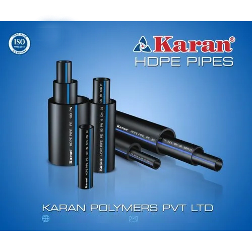 Hdpe Round Pipe - Hdpe Material Diameter 20-400mm Length 6-500m Black Color Round Shape | Durable For Drinking Water Applications 1-year Warranty
