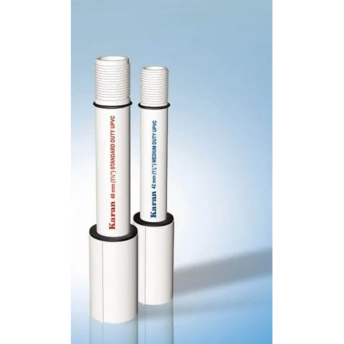 Upvc Column Pipe - 2 Inch Diameter, 3 Meter Length , White Round Design With 1-year Warranty For Efficient Underground Water Supply