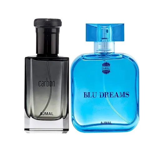 Ajmal Carbon Edp Citrus Spicy Perfume 100ml And Blu Dreams Edp Citurs Fruity Perfume 100ml For Men Suitable For: Daily Use