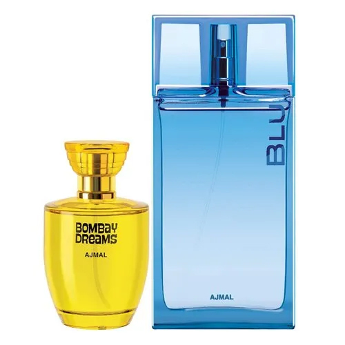 Ajmal Dual Dreamscapes EDP Perfume Set - 100ml for Women & 90ml for Men | Woody Fragrance for Daily Use