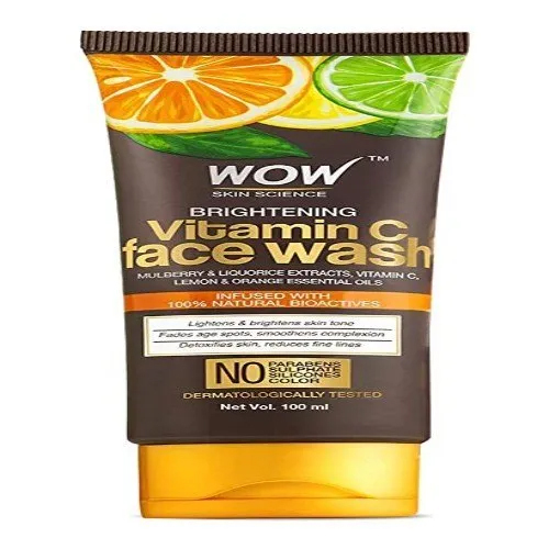 Wow Skin Science - 100ml Brightening Vitamin C Cream Face Wash | Keep Dry & Cool, Soap & Face Wash Category