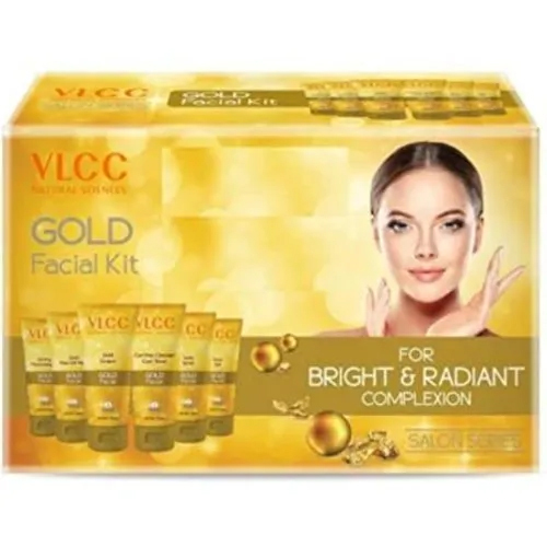 Safe To Use Vlcc Gold Facial Kit And Free Rose Water Toner 300gm And 100ml