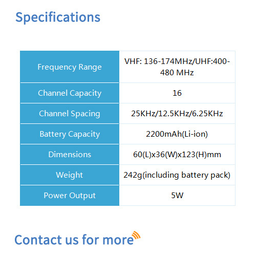 Bf-s50 Analog Portable Radio - Dimension (L*w*h): 60*36*123 Millimeter (Mm)