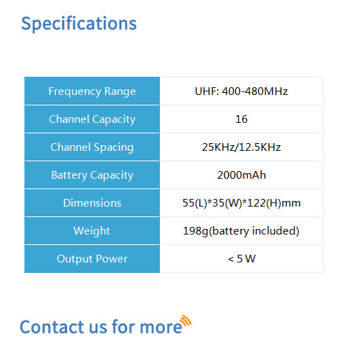 Bf-300 Entry Level Analog Two Way Radio - Dimension (L*w*h): 55*35*122 Millimeter (Mm)