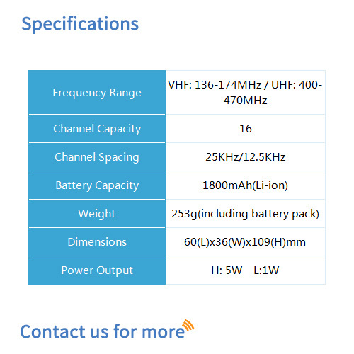 Bf-s51 Analog Portable Radio - Dimension (L*w*h): 60*36*109 Millimeter (Mm)