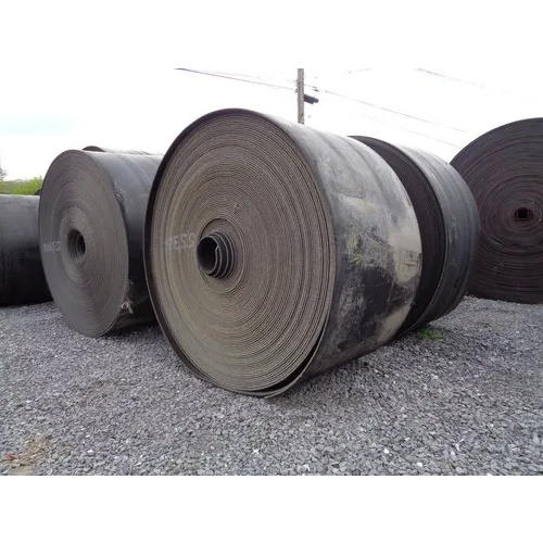 Rubber Conveyor Belt - 2-Inch Width, Black Rubber Material | Durable Usage for Efficient Conveyance