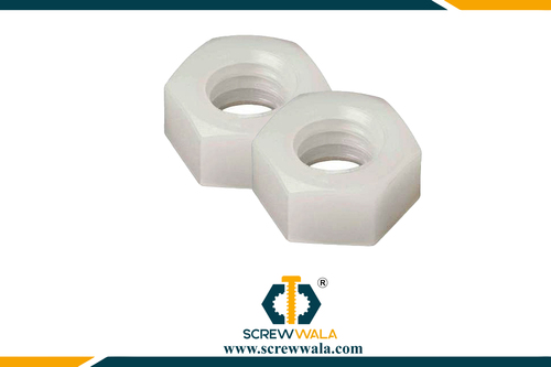 Nylon Hex Nut - M3, M4, M5 Sizes | White Nylon Material, Corrosion-resistant For Electronics And Water Products
