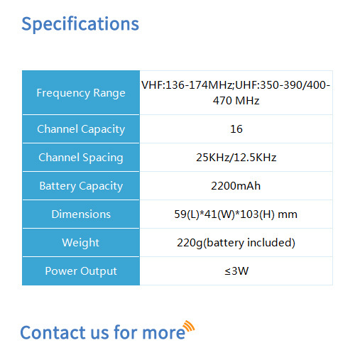 Bf-350 Analog Two Way Radio Frequency Range (Hz): 50-60 Hertz (Hz)