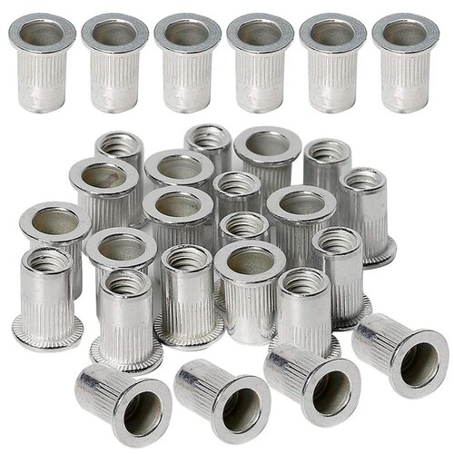 Insert Nut - Carbon Steel, M3 To M12 Size, White, Round & Hex Shaping Mode, Din Standard, Zinc Plated | Ideal For Sheet Metal Fabrication Work