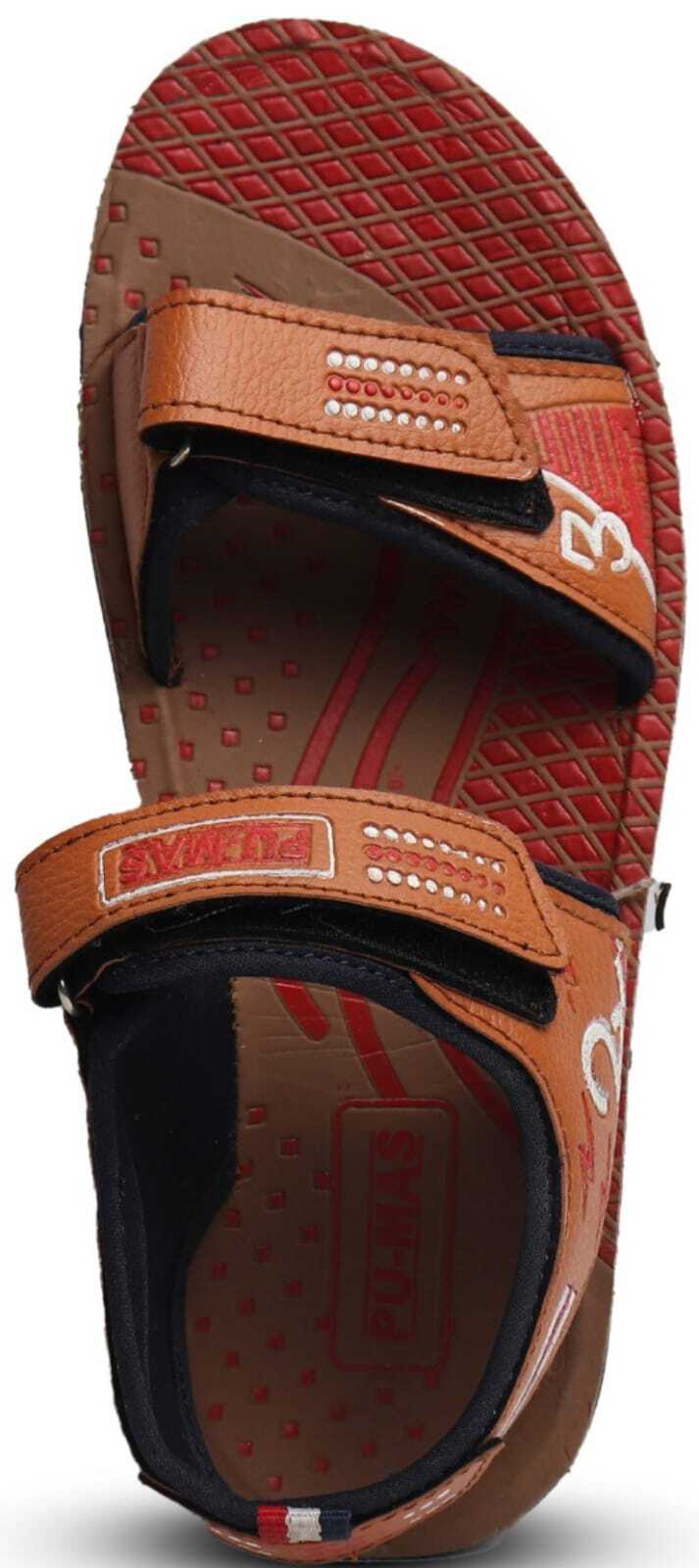Fancy Men's Sandal - Synthetic Upper, Size 6-9 & 7-10 | Easy Washable, Comfortable Fit, Tan/brown Color, Velcro Closure, All-season Use