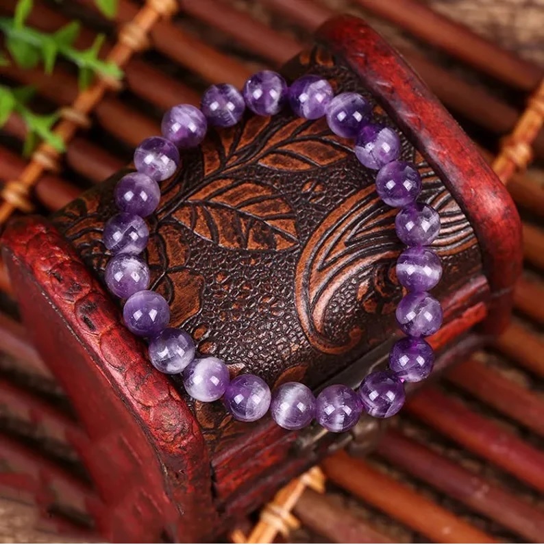 Amethyst Bracelet - Shape: Round