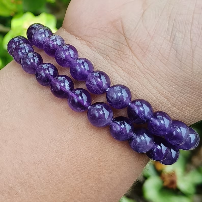 Amethyst Bracelet - Shape: Round
