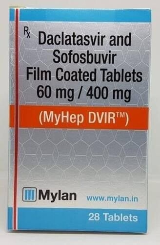 Myhep Dvir - Sofosbuvir 400mg & Daclatasvir 60mg Tablets | Chronic Hcv Treatment, 28 Tablets Pack, Keep Away From Children