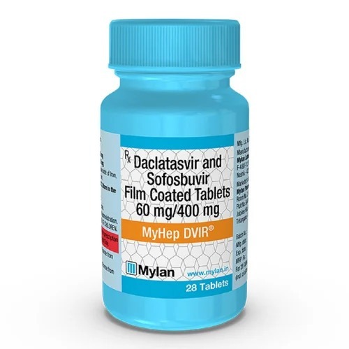 Myhep Dvir - Sofosbuvir 400mg & Daclatasvir 60mg Tablets | Chronic Hcv Treatment, 28 Tablets Pack, Keep Away From Children