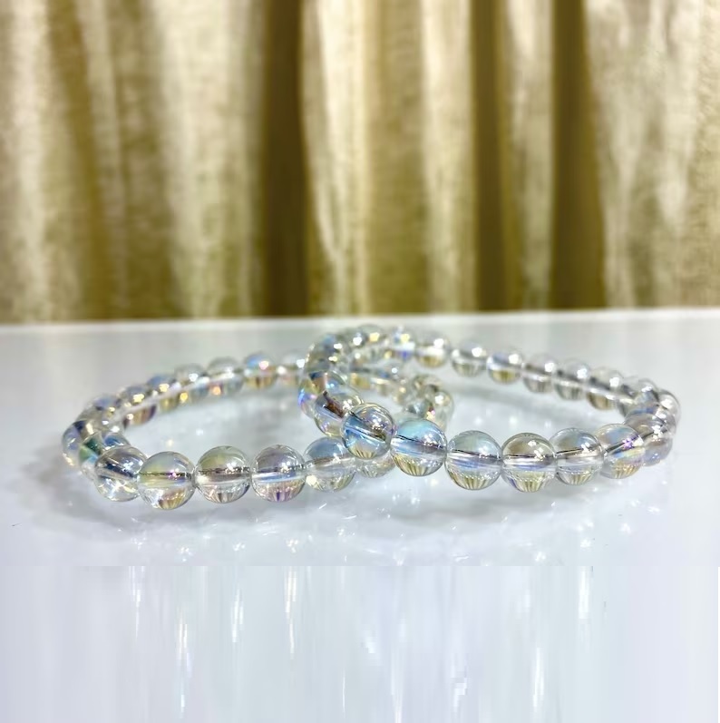 Aura Clear Quartz Bracelet - Shape: Round