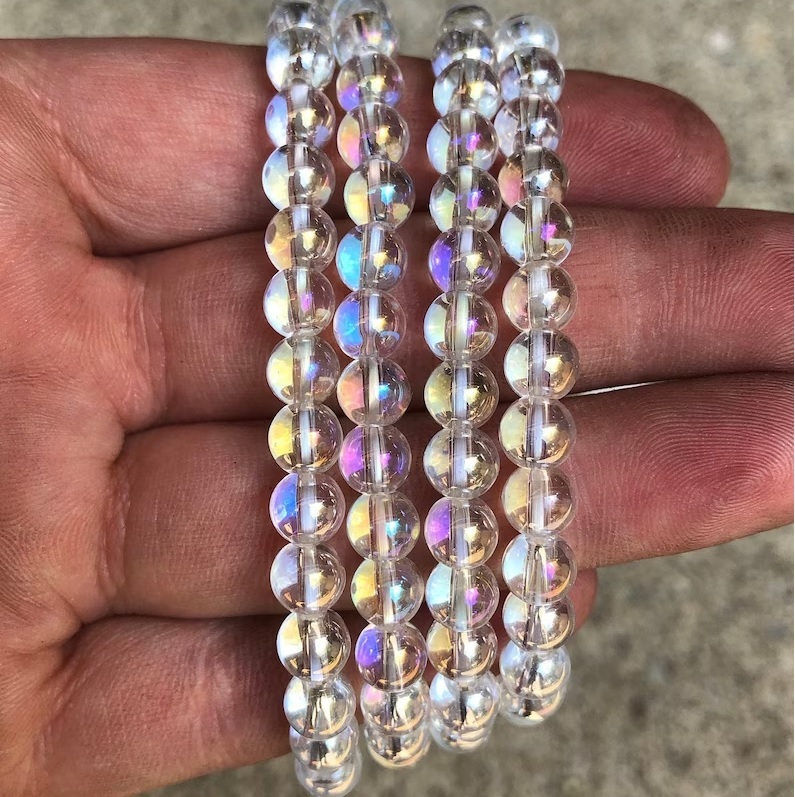 Aura Clear Quartz Bracelet - Shape: Round