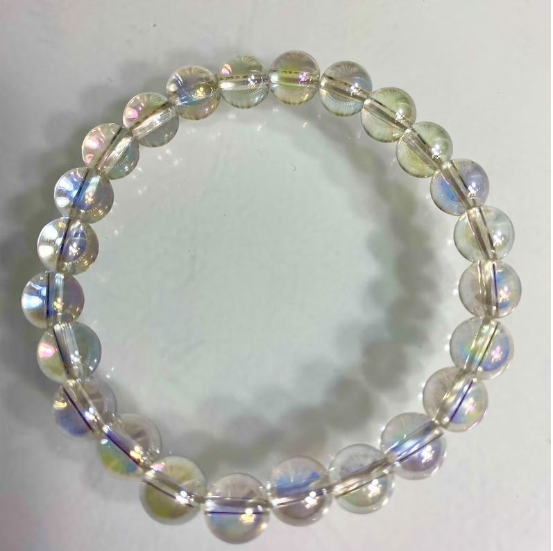 Aura Clear Quartz Bracelet - Shape: Round