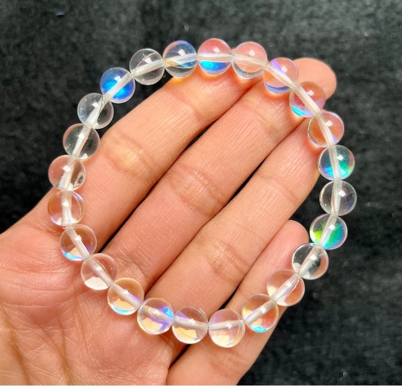 Aura Clear Quartz Bracelet - Shape: Round