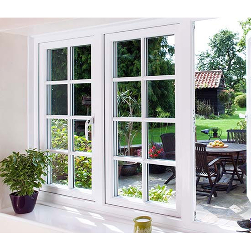 UPVC Casement Window - Aluminum Alloy , Durable Fiberglass Screen Netting, Custom Sizes Available for Commercial Spaces