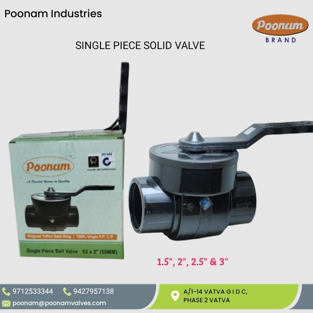 Single Piece Screw Plain End Valve - Application: Industrial