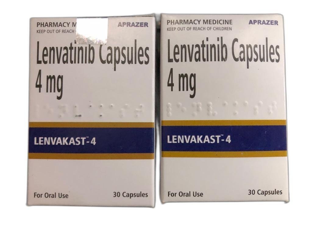 Lenvakast Tablets - 4mg, Pack Of 30, Oral Receptor Tyrosine Kinase Inhibitor For Thyroid Cancer Treatment, Warning: Keep Out Of Reach Of Children And Pets