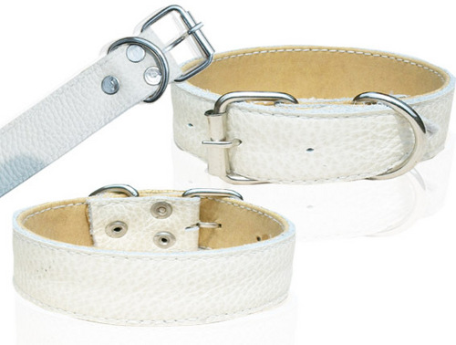 उच्च गुणवत्ता वाली दो परतों वाली चमड़े की कुत्ते की कॉलर (L019C)