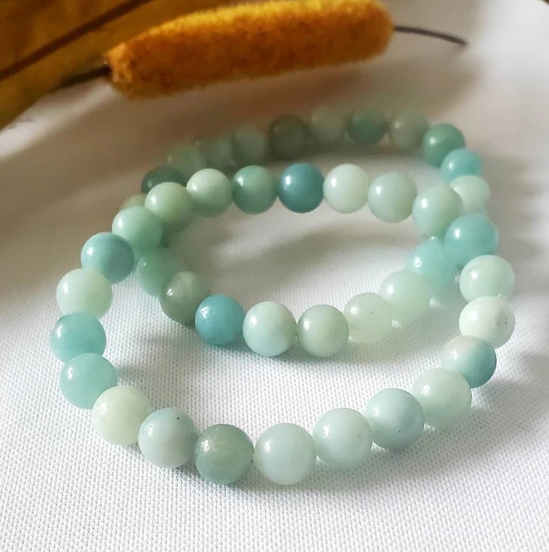 Blue Calcite Bracelet - Shape: Round