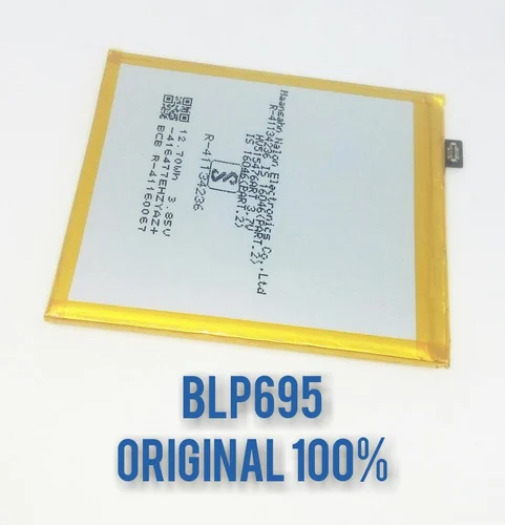 Oppo Blp695 100% Original Mobile Battery - Li-ion, Yellow | Eco-friendly, Short Circuit Protection, Reliable Performance, Long Lasting Backup