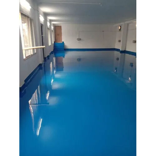 Blue Epoxy Flooring Service - Indoor Application, Waterproof | Features Labour & Material, Minimum Area 1000 sq. ft.