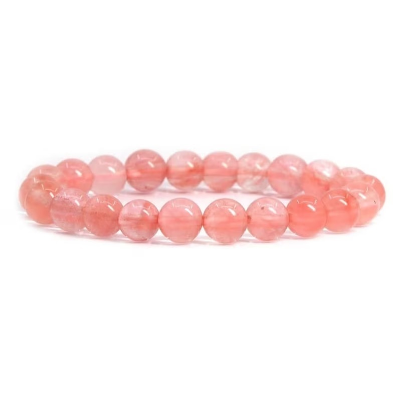 Cherry Quartz Bracelet - Shape: Round