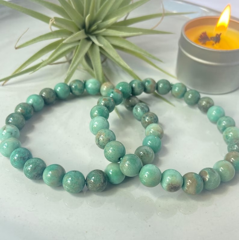 Chrysoprase Bracelet - Shape: Round