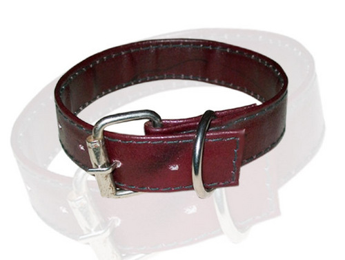 उच्च गुणवत्ता वाला हस्तनिर्मित डिजाइनिंग दो परत वाला चमड़े का कुत्ता कॉलर (L055C)