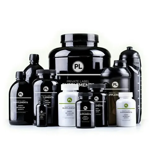 PVC Shrink Sleeves Label - Round Shape, Black Color, PVC Material | Durable Shrink Label for Nutrition Supplement Containers