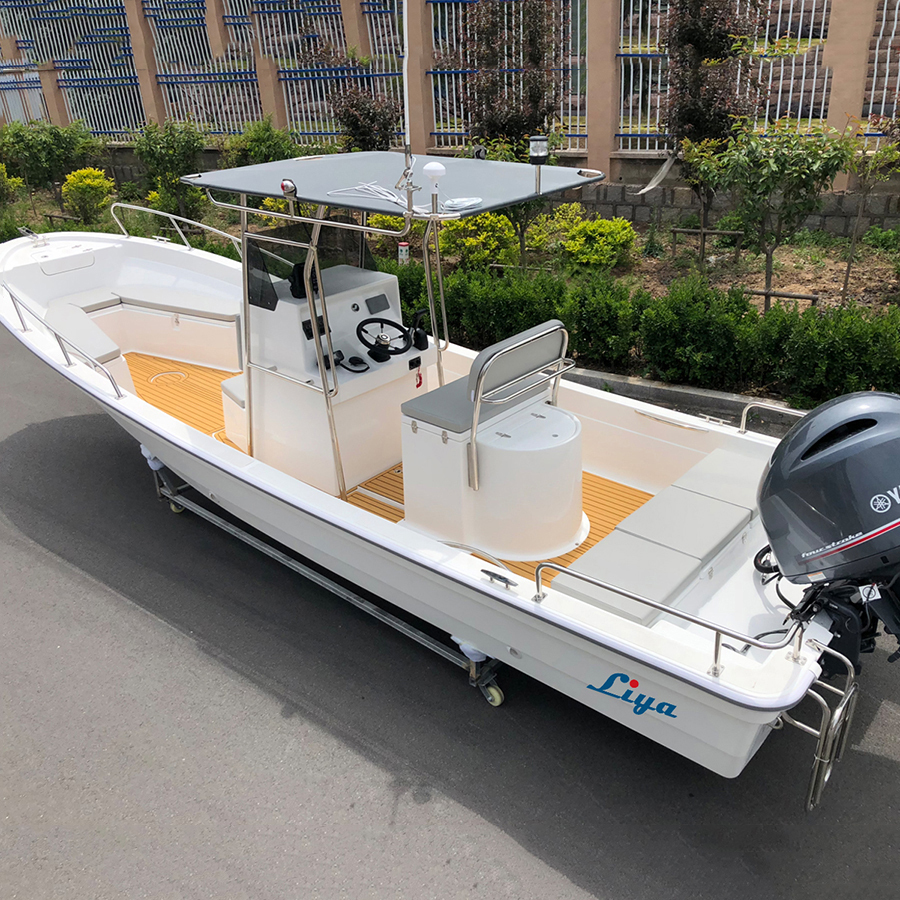 Liya 7.6m Fiberglass Fishing Boat - 25ft Center Console, 1240 Kg Capacity, Outboard Engine, 10 Seats, Available In Multiple Colors