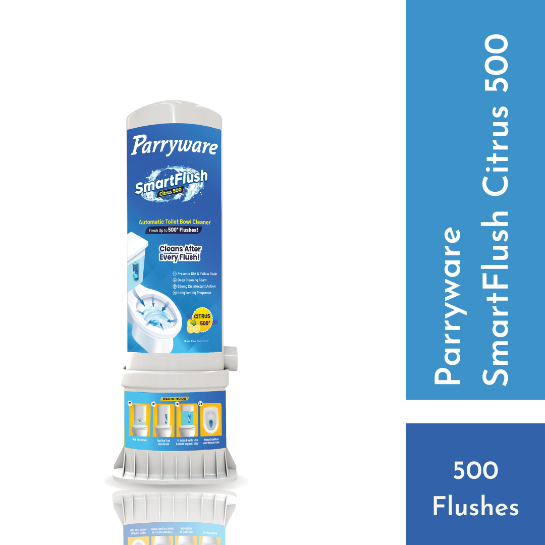 Parryware Smartflush Automatic Toilet Bowl Cleaner - 170g, Blue | Freshens Up To 500 Flushes, Strong Disinfectant Action, Deep Cleaning Foam, Long-lasting Fragrance, Prevents Dirt And Yellow Stains