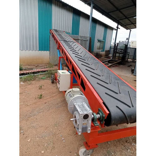 Portable Belt Conveyor - Stainless Steel, Flat Belt Design , Heat Resistant and Industrial Warranty