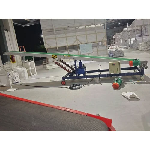Truck Loading Belt Conveyor - Stainless Steel Flat Belt, Heat Resistant Design | Ideal for Industrial Warehouses and Heavy Material Transport