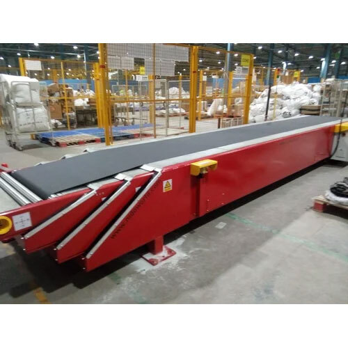 Telescopic Belt Conveyor - Heat Resistant Stainless Steel, Flat Belt Design with Industrial Usage and Warranty