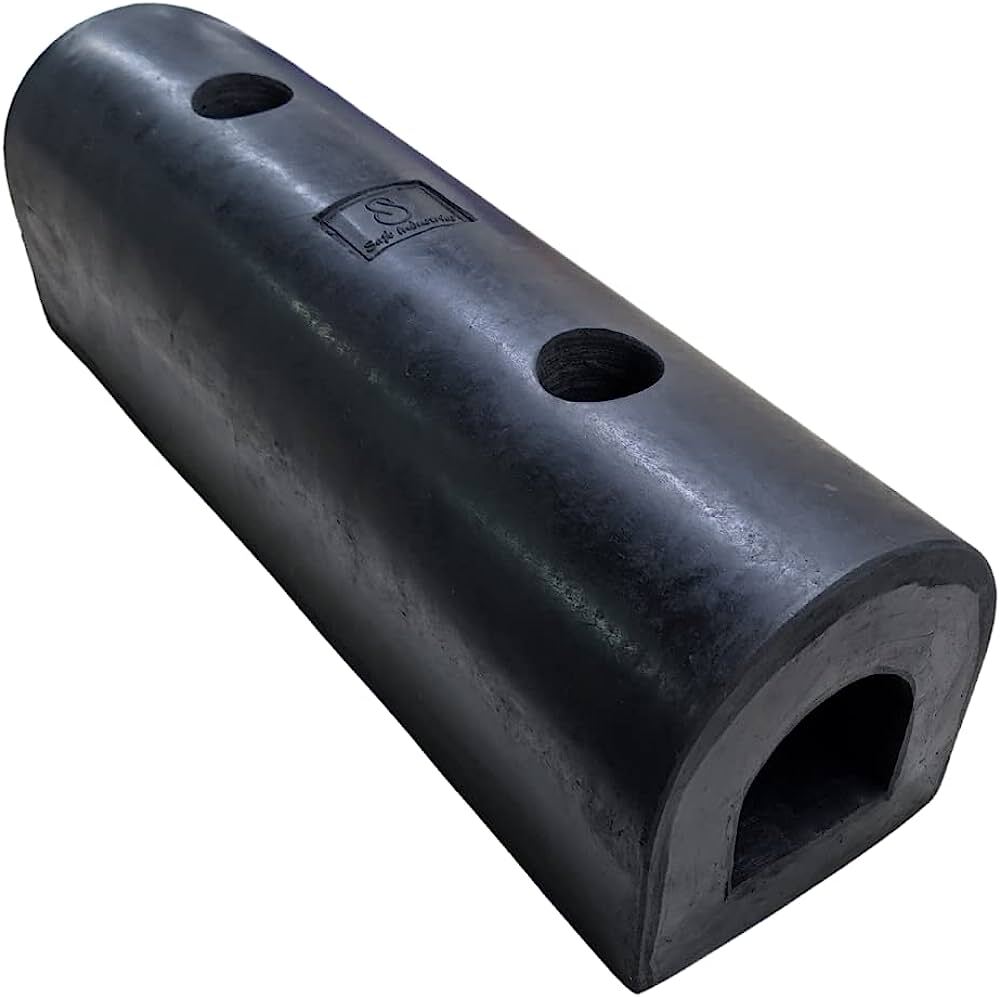 Rubber Dock Bumper - 900mm X 450mm | Yellow-black Safety Product With Alarm Feature
