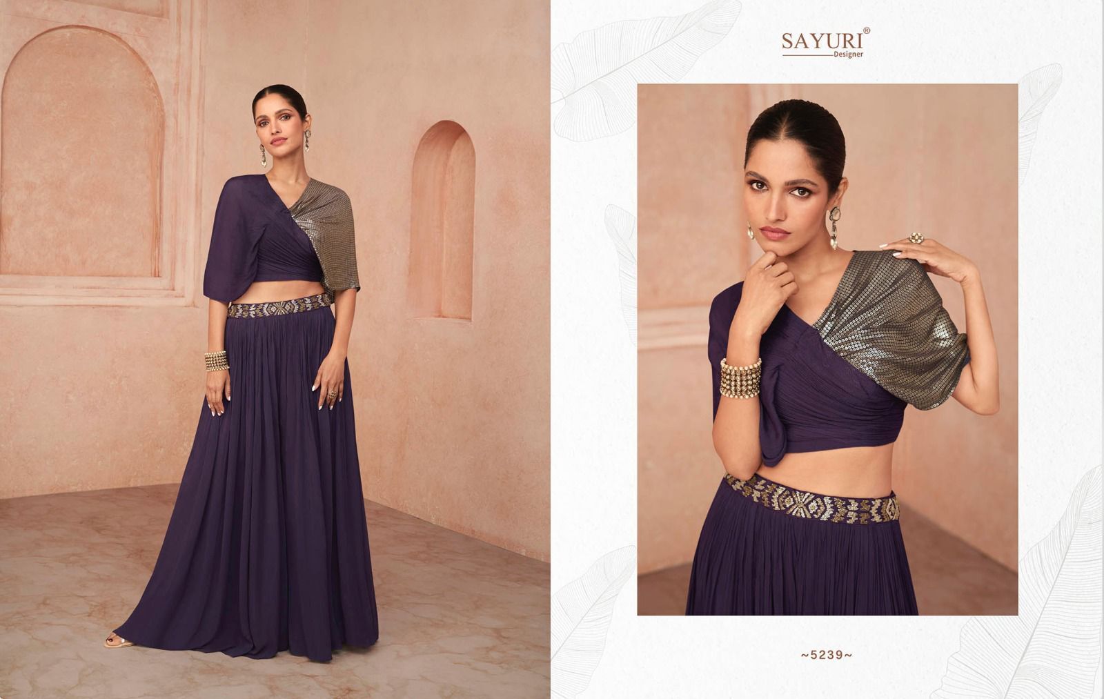 Trendy Gown - Real Georgette, Xl Size, Multicolor Embroidery | Full Sleeves, Breathable Fabric, Quick Dry, All Season Wear