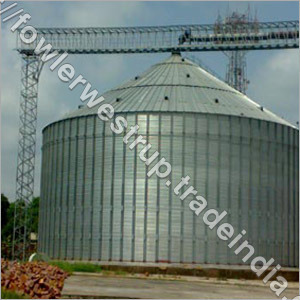 Stainless Steel Flat Bottom Silos For 1x10000 Mt Soya