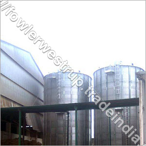 Stainless Steel Flat Bottom Silos For 2X500 Mt Paddy